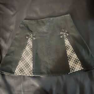 Forever 21 Black mini Skirt with Plaid Panels